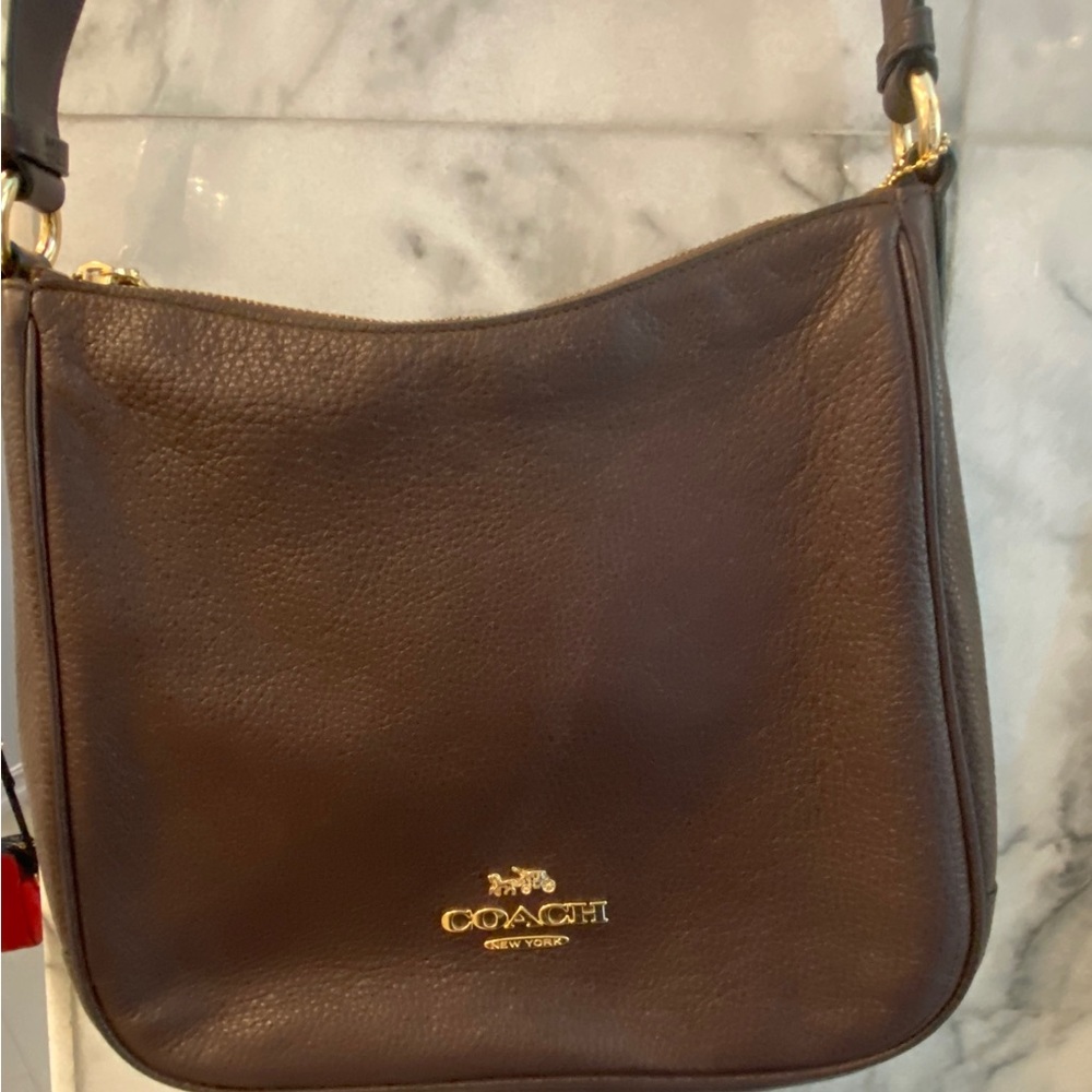 Coach large leather crossbody